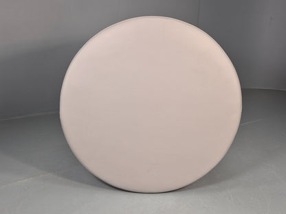 Cube Spaces Round Oversize Ottoman Footstool Leather  EB12251