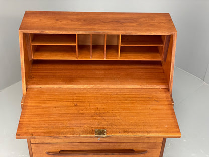 Vintage 1960s Teak Bureau Mid Century Drawers Writing Desk Retro Danish EB12219