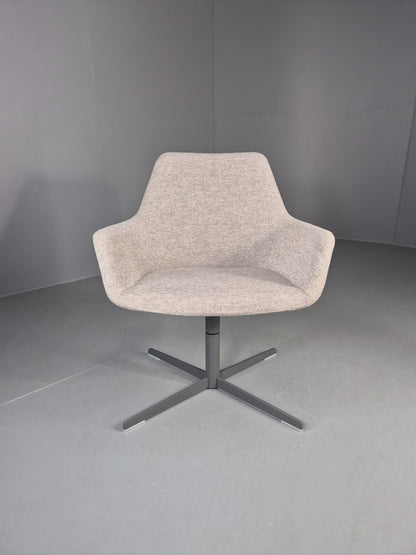 Vintage Swivel Tub Chair Hitch Mylius Modern Design Retro Cream EB12841