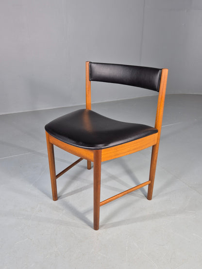 Vintage McIntosh Single Dining Chair Teak Vinyl Roundette Model Retro EB12180