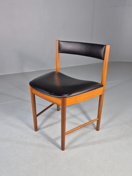 Vintage McIntosh Single Dining Chair Teak Vinyl Roundette Model Retro EB12180