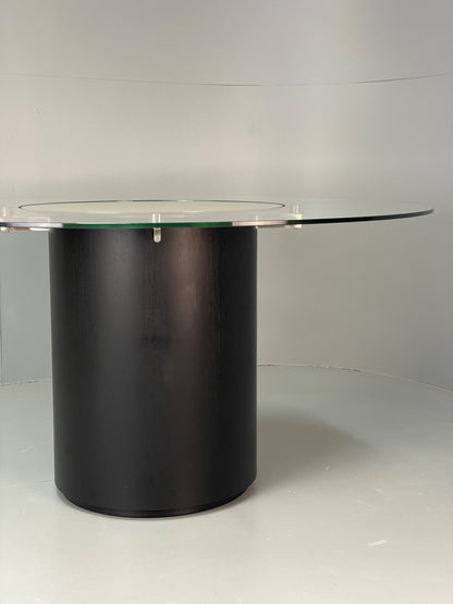 Circular Glass Dining Table By BoConcept Lazy Suzan Black Ash Modern EB12883