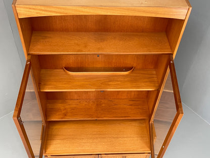 Vintage Nathan Wall Unit Teak Squares 1970s Retro Shelving Glazed EB11968