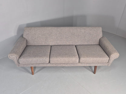Vintage 3 Seater Sofa Mid Century Danish 1960s Retro Reupholstered EB12170