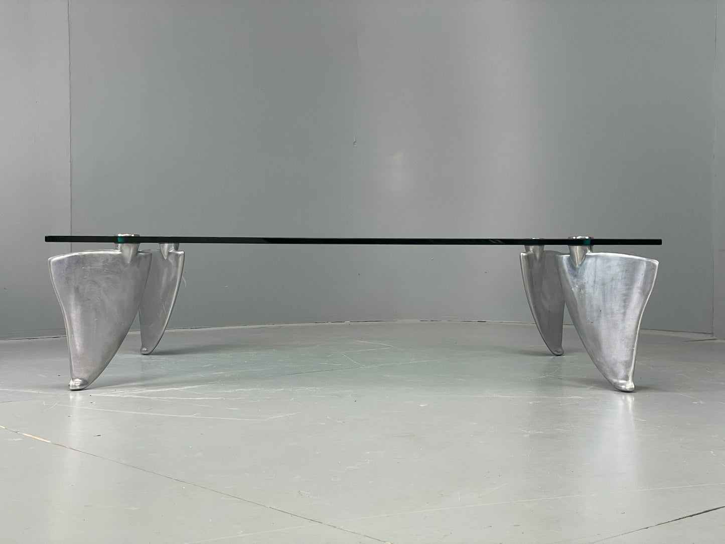 Vintage Coffee Table Designer Matthew Hilton Post Modern Aluminium Legs EB12520