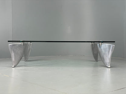 Vintage Coffee Table Designer Matthew Hilton Post Modern Aluminium Legs EB12520