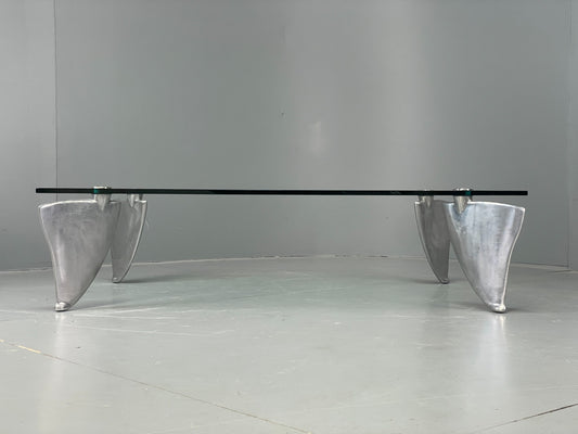 Vintage Coffee Table Designer Matthew Hilton Post Modern Aluminium Legs EB12520
