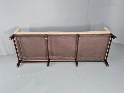 Vintage 3 Seater Sofa Danish Cream Wool Gunnar Grandt Retro MCM EB07792