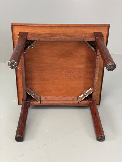 Vintage Danish Side Table Mid Century Darkwood Retro EB12884