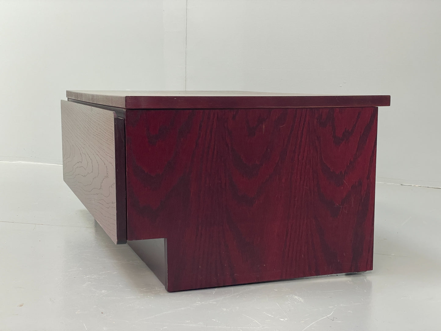 Vintage TV Unit Drawer By Beaver & Tapley Dark Red Oak 1980s EB12197