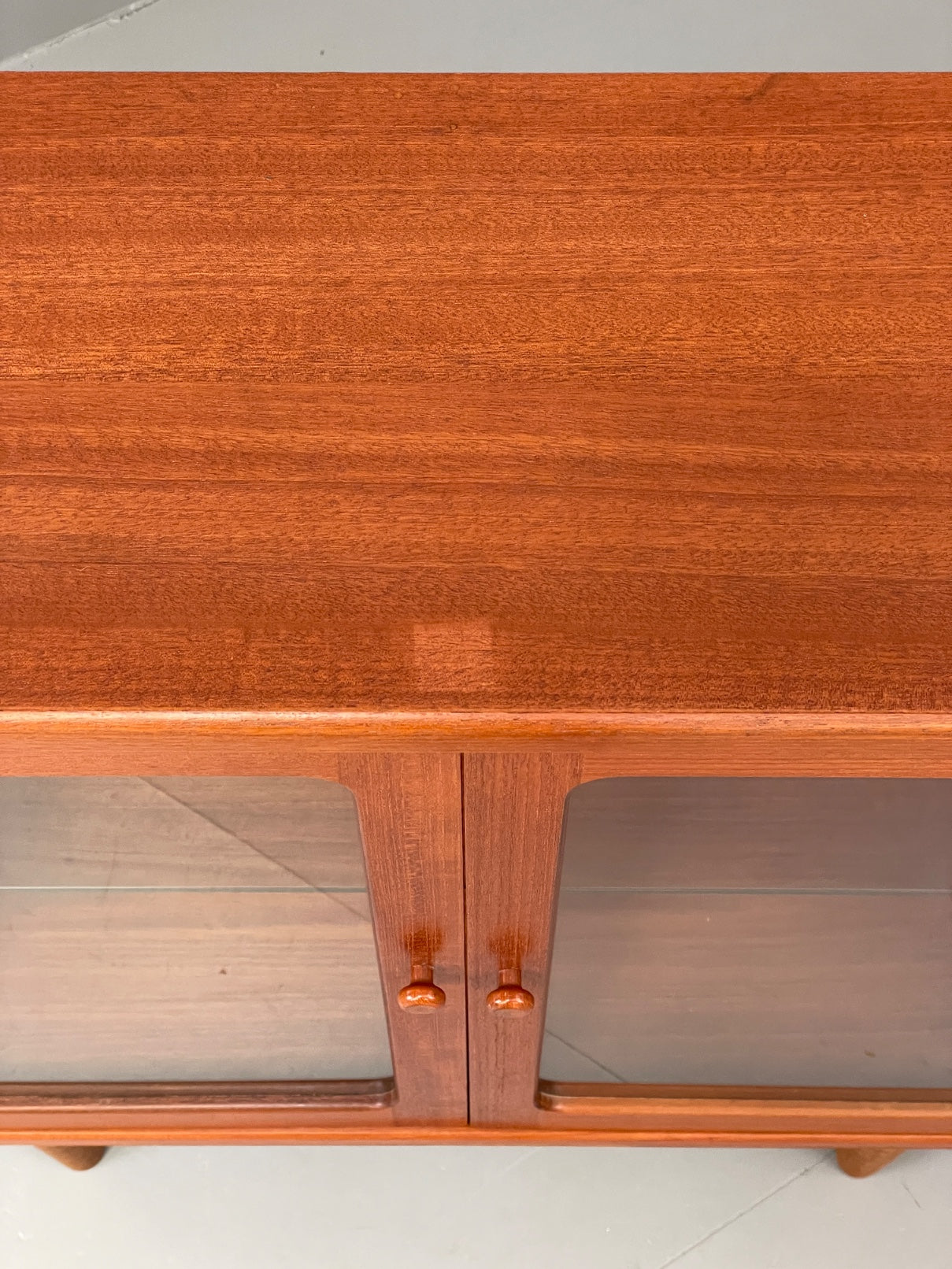 Vintage G Plan Bookcase Teak 1970s Glazed Doors Shelving Mid Century EB12901