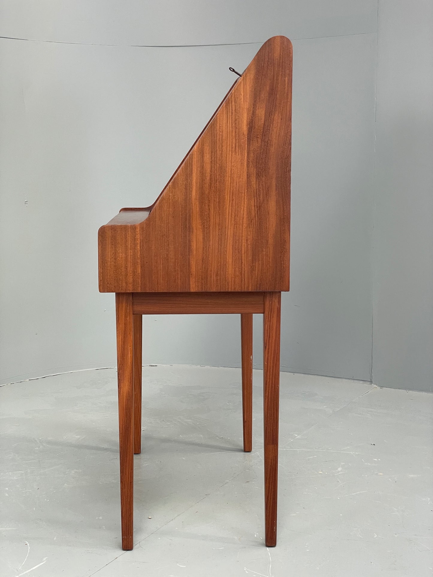 Vintage Teak Writing Desk 1950s Mid Century Retro Drop Door Solid Legs EB12295