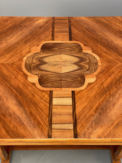Art Deco Dining Table By Davant 1950s Walnut Extending Vintage Retro EB12216