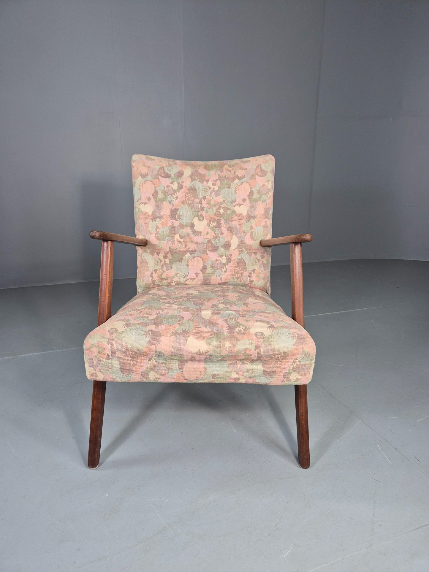 Vintage Danish Lounge Chair 1960s Mid Century Design Teak Frame EB12732