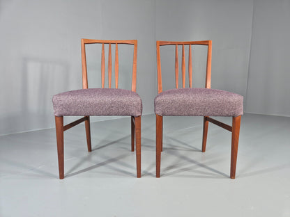 2 Vintage Gordon Russell Dining Chairs New Covers Teak Frames Retro MCM  EB12470