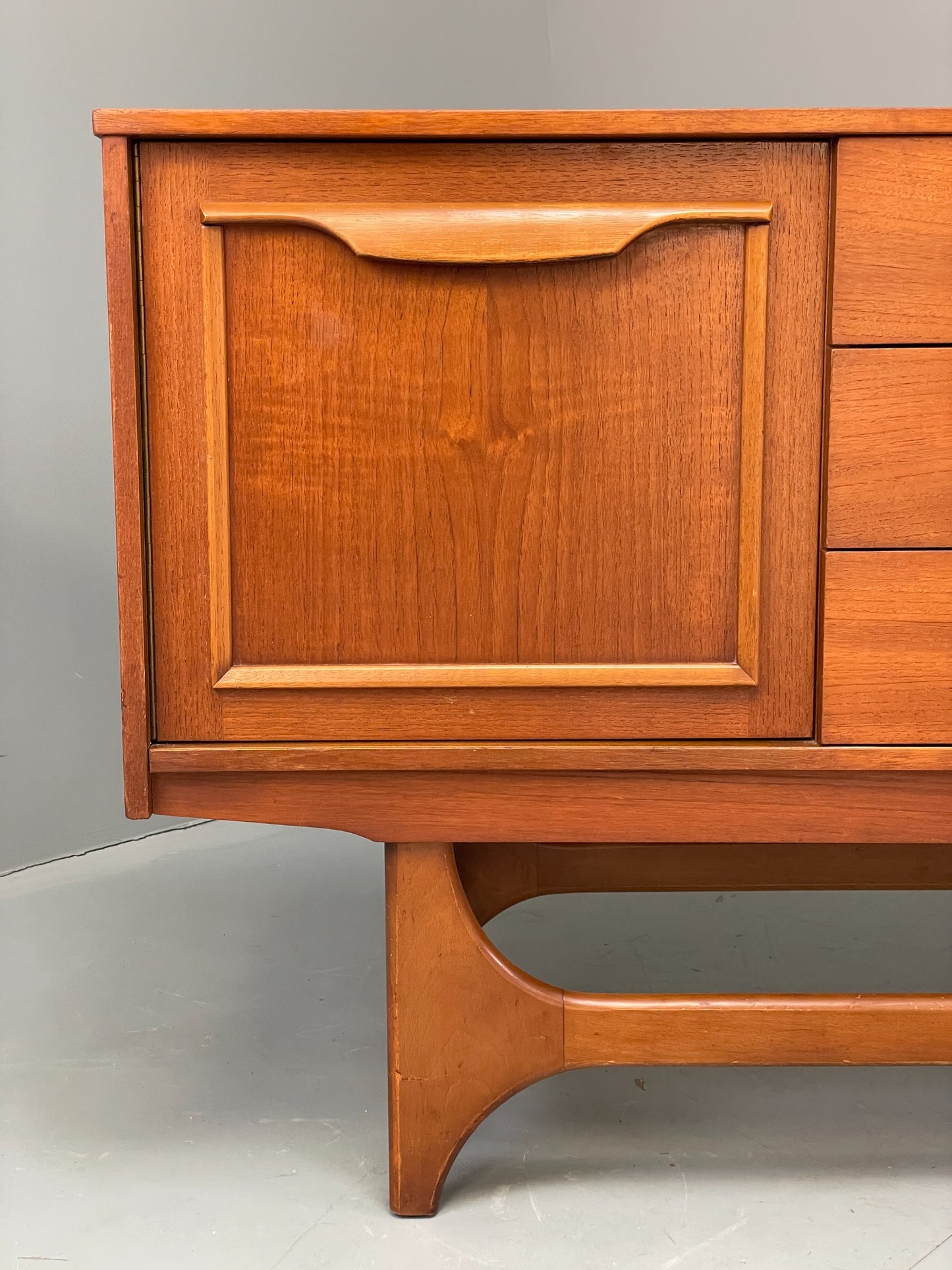 Vintage 1960s Teak Sideboard By Stonehill Retro Drawers Shelving EB12506