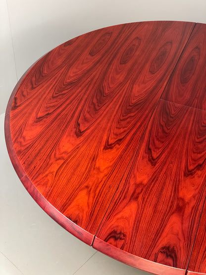 Vintage Circular Dining Table 1970s Danish Retro Rotating Top EB11990