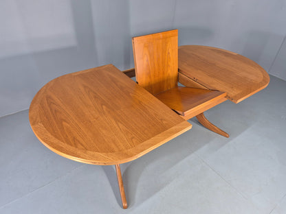 Vintage Oval Teak Dining Table Extending Parker Knoll 1980s Retro EB13140