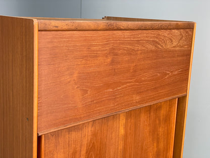 Vintage Austinsuite Teak Wardrobe Retro 1970s Shelves Clothes Cupboard EB12078
