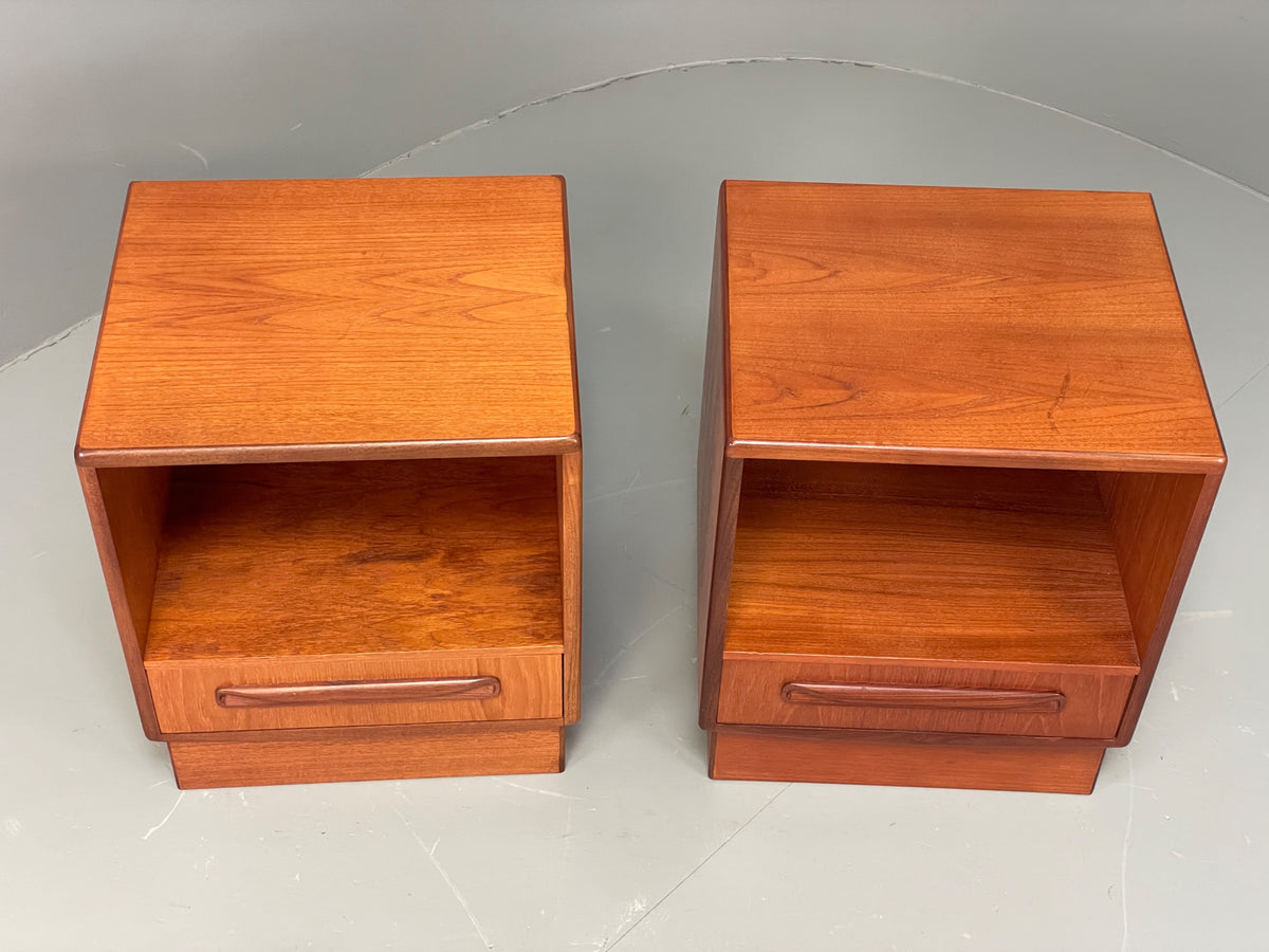 Vintage G Plan Bedside Cabinets Teak Mid Century Fresco 1960s Pair Retro EB12943