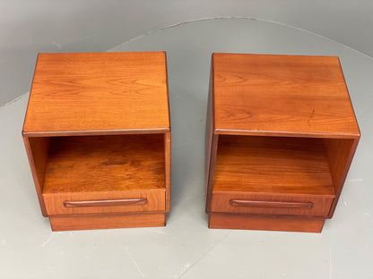 Vintage G Plan Bedside Cabinets Teak Mid Century Fresco 1960s Pair Retro EB12943