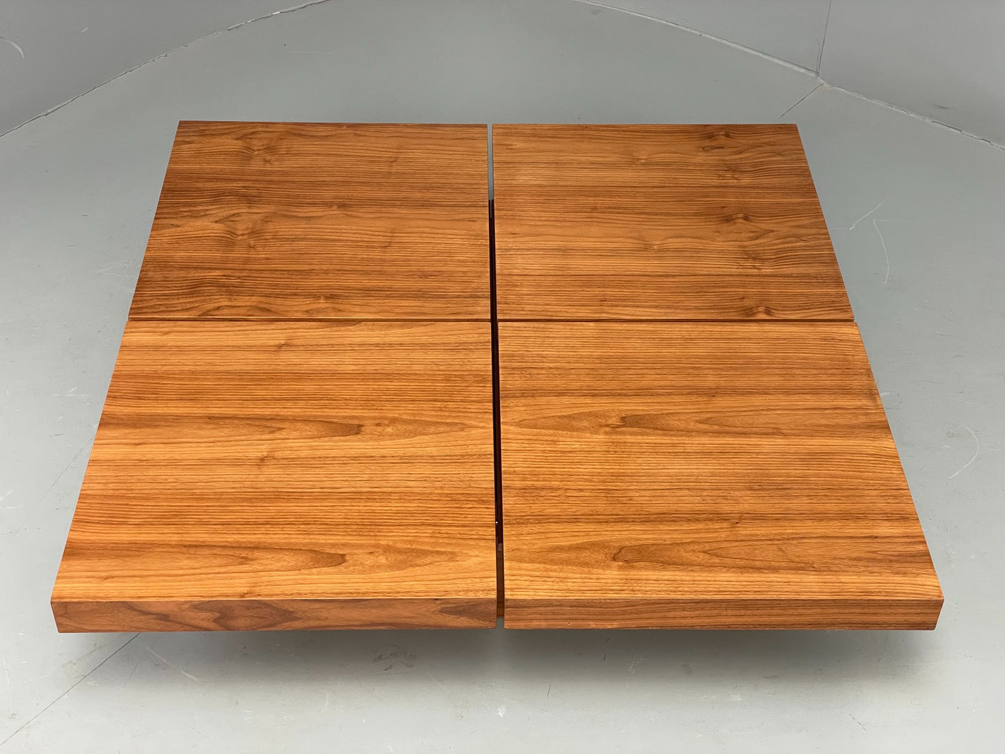 Square Coffee Table Walnut Modern Japanese Style With Storage EB12519