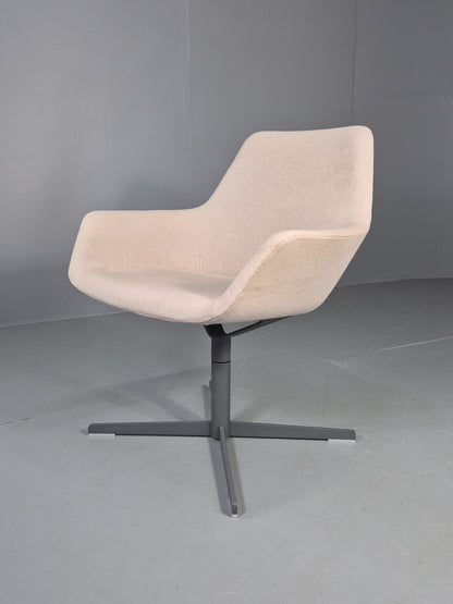 Vintage Swivel Tub Chair Hitch Mylius Modern Design Retro Cream EB12853