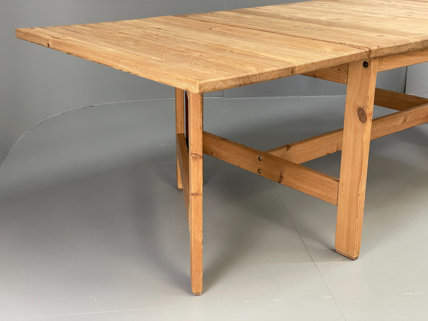Vintage Ping Dining Table Extending Drop Leaf Chunky Solid Rustic EB10867