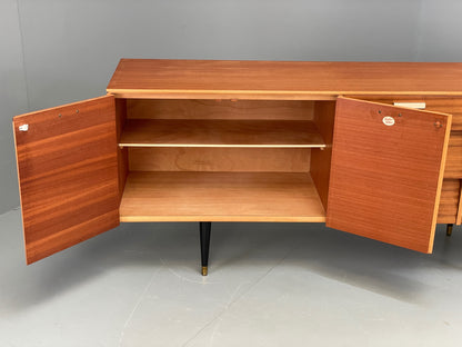 Vintage 1960s Teak Sideboard By Avalon Retro Mid Century Drawers Shelves EB12223