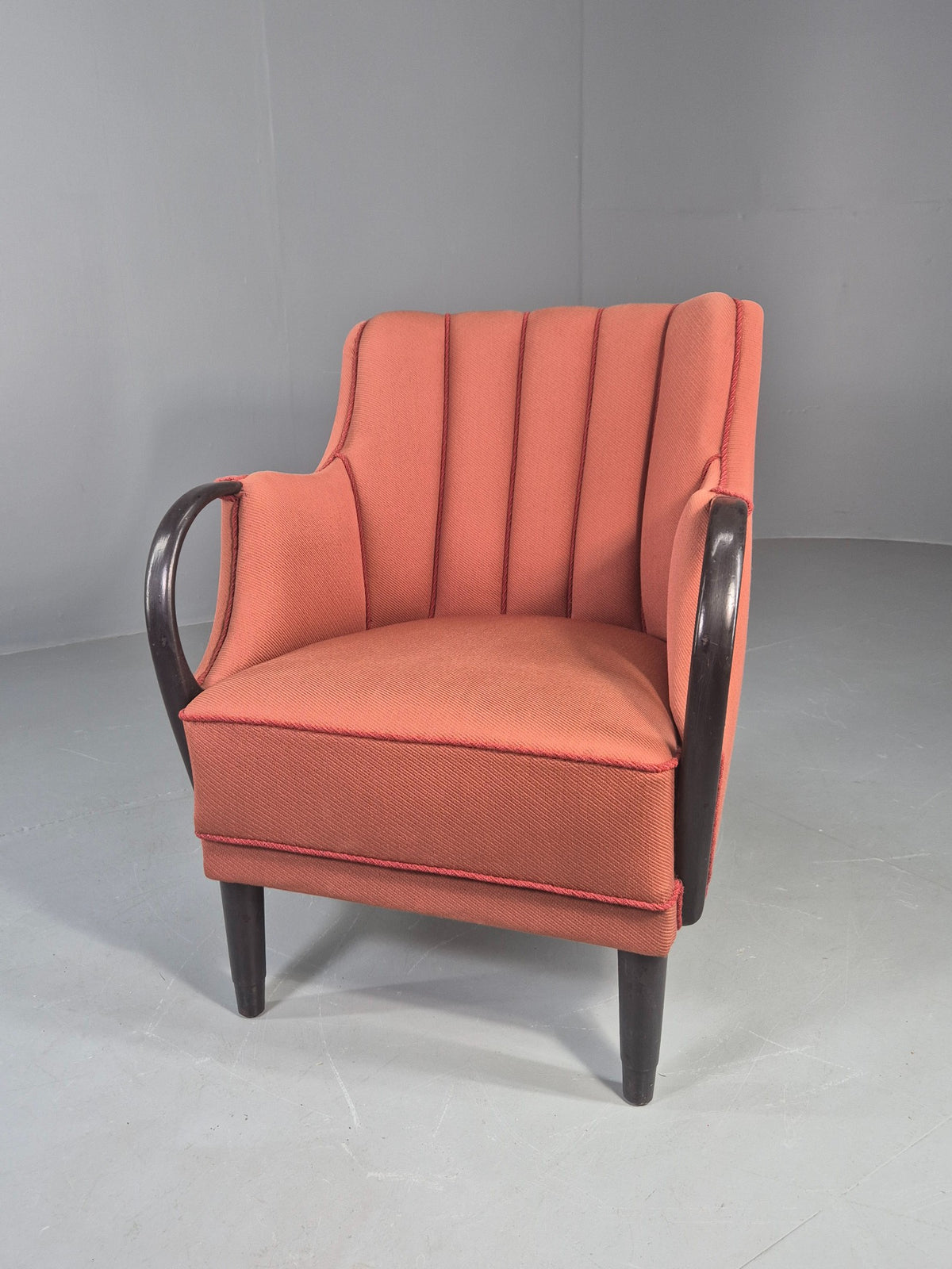 Vintage Danish Lounge Chair 1940s Design Viggo Jorgensen Attrb 1950s EB12761