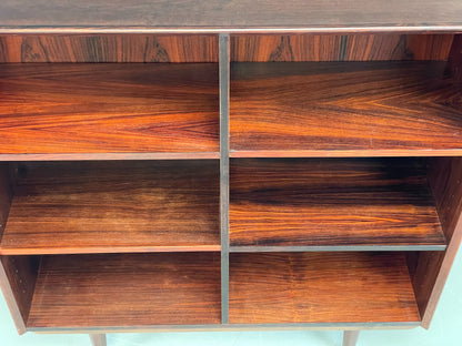 Vintage 1960s Danish Bookcase By Brouer Darkwood Mid Century Shelving EB12064