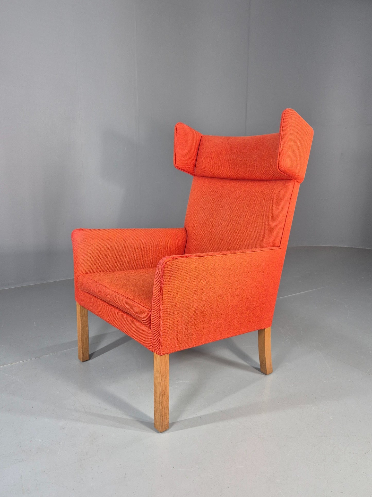 Vintage Mid Century Red Wingback Armchair Danish Design 1960s Retro EB12120