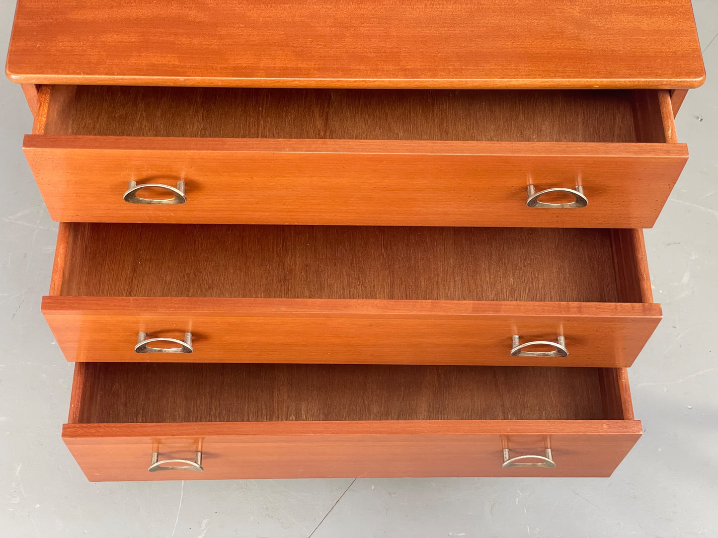 Vintage 1970s Bedside Cabinet Chest Of Drawers Cherry Wood Retro EB12296