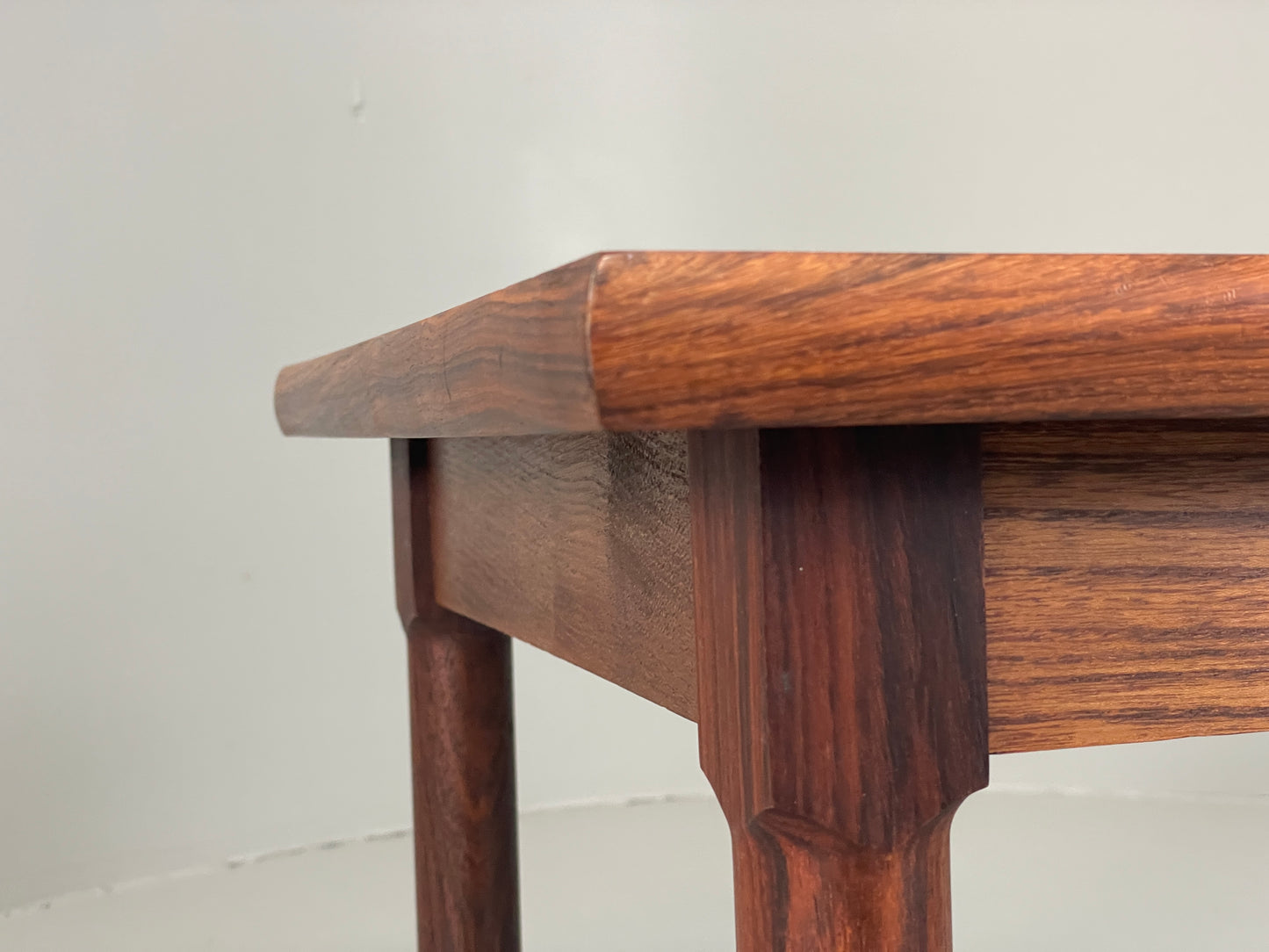 Vintage Danish Side Table Mid Century Darkwood Retro EB12884
