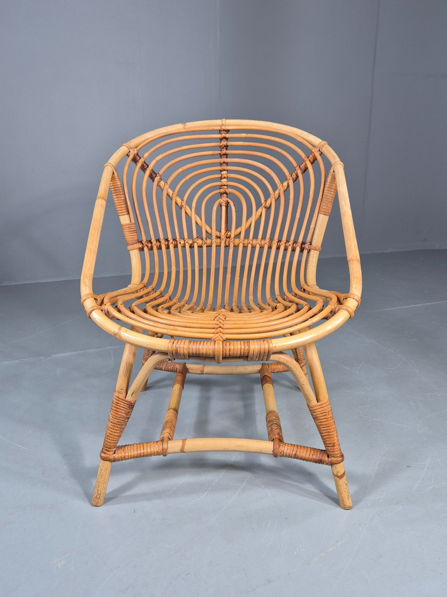 Vintage 1970s Cane work Lounge Chair Stylish Quality Retro EB11601