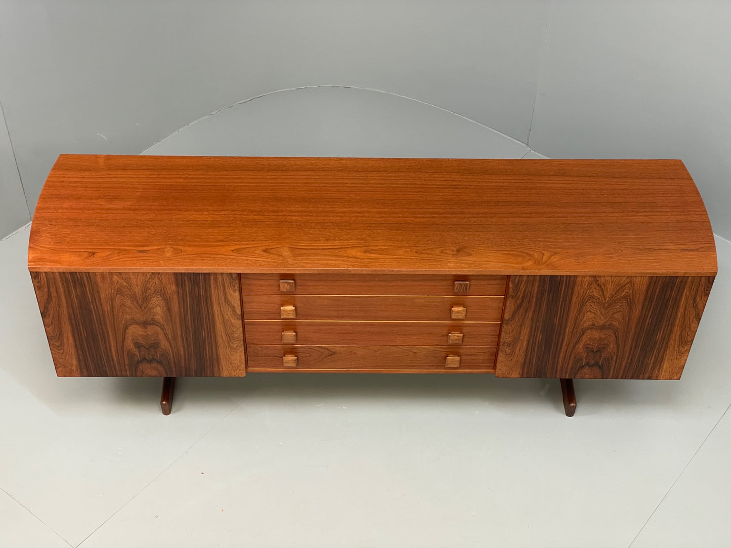 Vintage Teak Sideboard Vanson Mid Century 1960s Walnut Retro Shelving EB12881