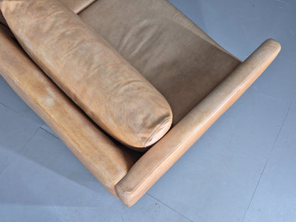 Vintage 2.5 Seater Sofa Danish Style Modern Design Tan Leather EB12482