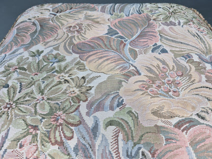 Vintage Ercol Cloisters Range Footstool Floral Cotton Upholstery EB12918