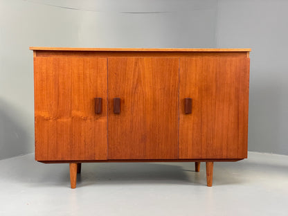 Vintage Teak Sideboard 1970s Retro Midcentury Shelving Chunky Handles EB12879