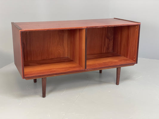 Vintage Bookcase Record Storage Danish Mid Century 1970s Sideboard EB12957