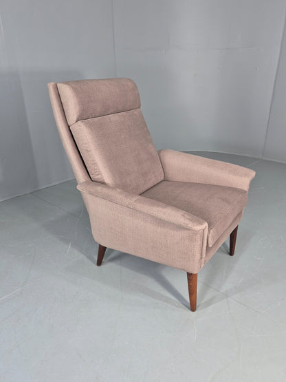 Vintage Lounge Chair Folke Ohlssen Fritz Hansen Denmark New Upholstery  EB12787