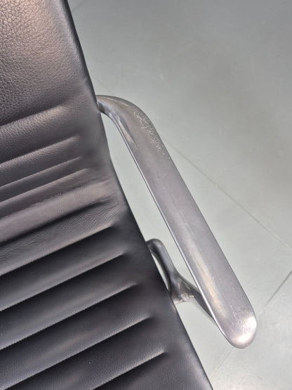 Vintage ICF Eames Style Office Chair Leather and Aluminium EB12241