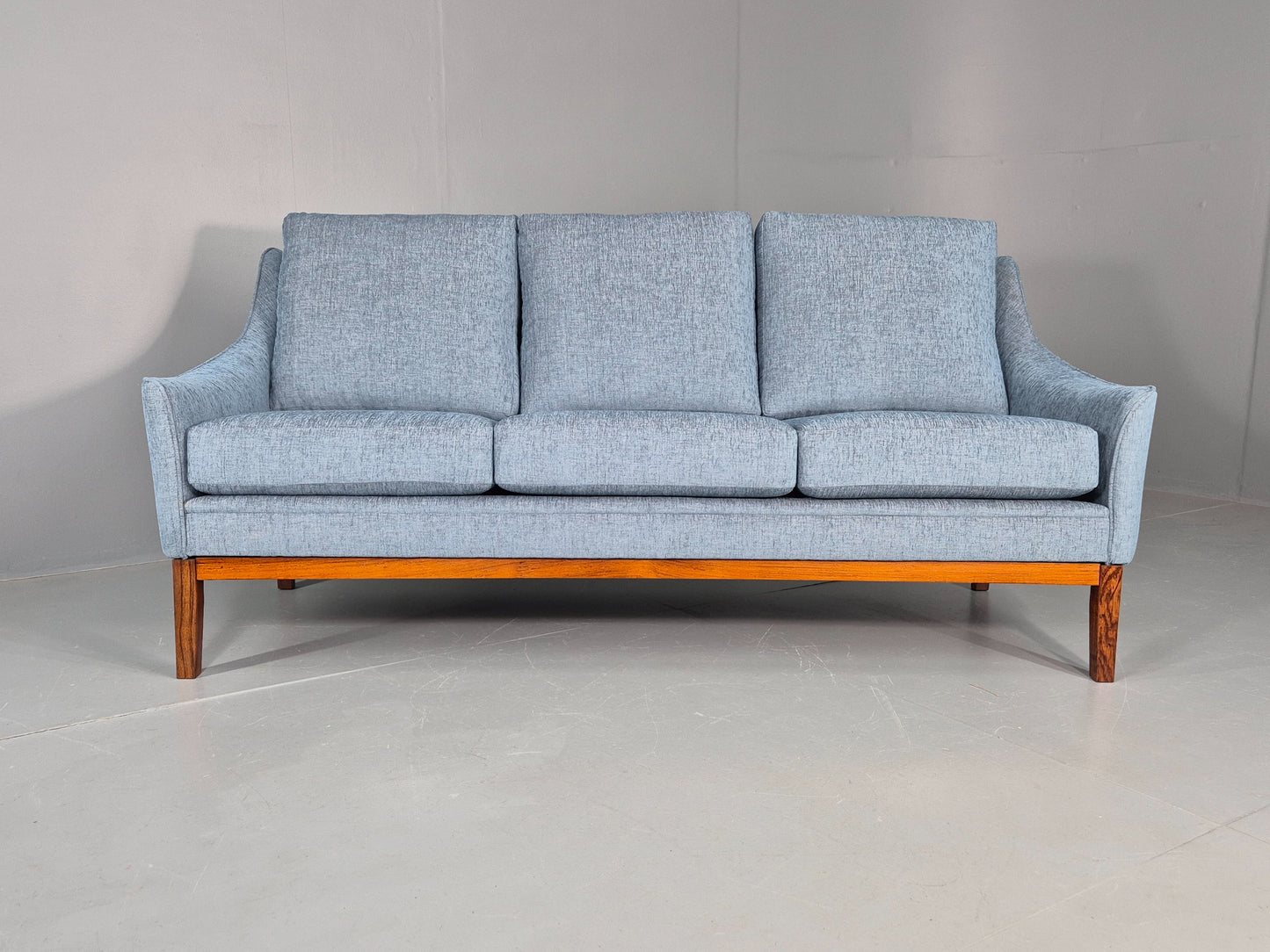 Vintage Danish 3 Seater Sofa New Upholstery 1960s Retro Mid Century EB12171