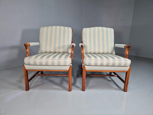 2 Vintage Arm Chairs Swedish Mid Century 1970s Broderna Andersson Retro EB07452