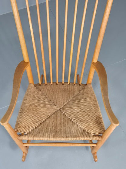 Vintage Wegner Rocking Chair J16 Model for Fredericia c1944 MCM Retro EB12231