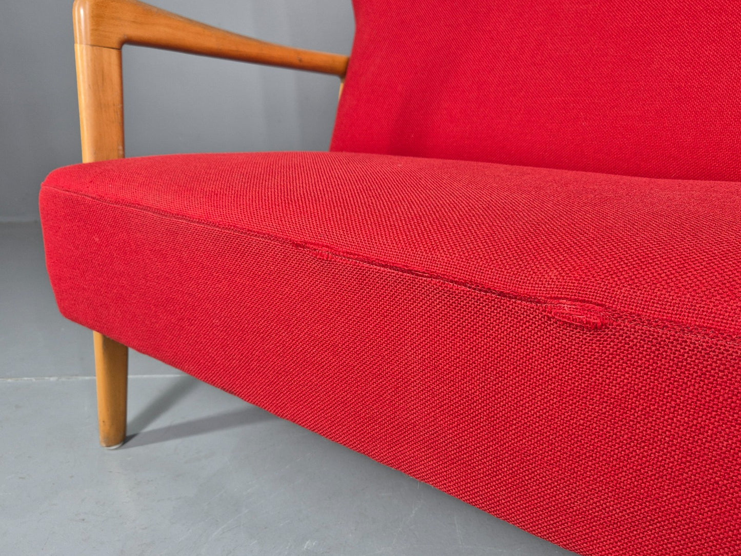 Vintage Mid Century Two Seater Sofa Fritz Hansen 40s Soren Hansen Retro EB12116