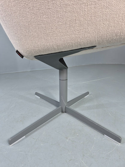 Vintage Swivel Tub Chair Hitch Mylius Modern Design Retro Cream EB12847