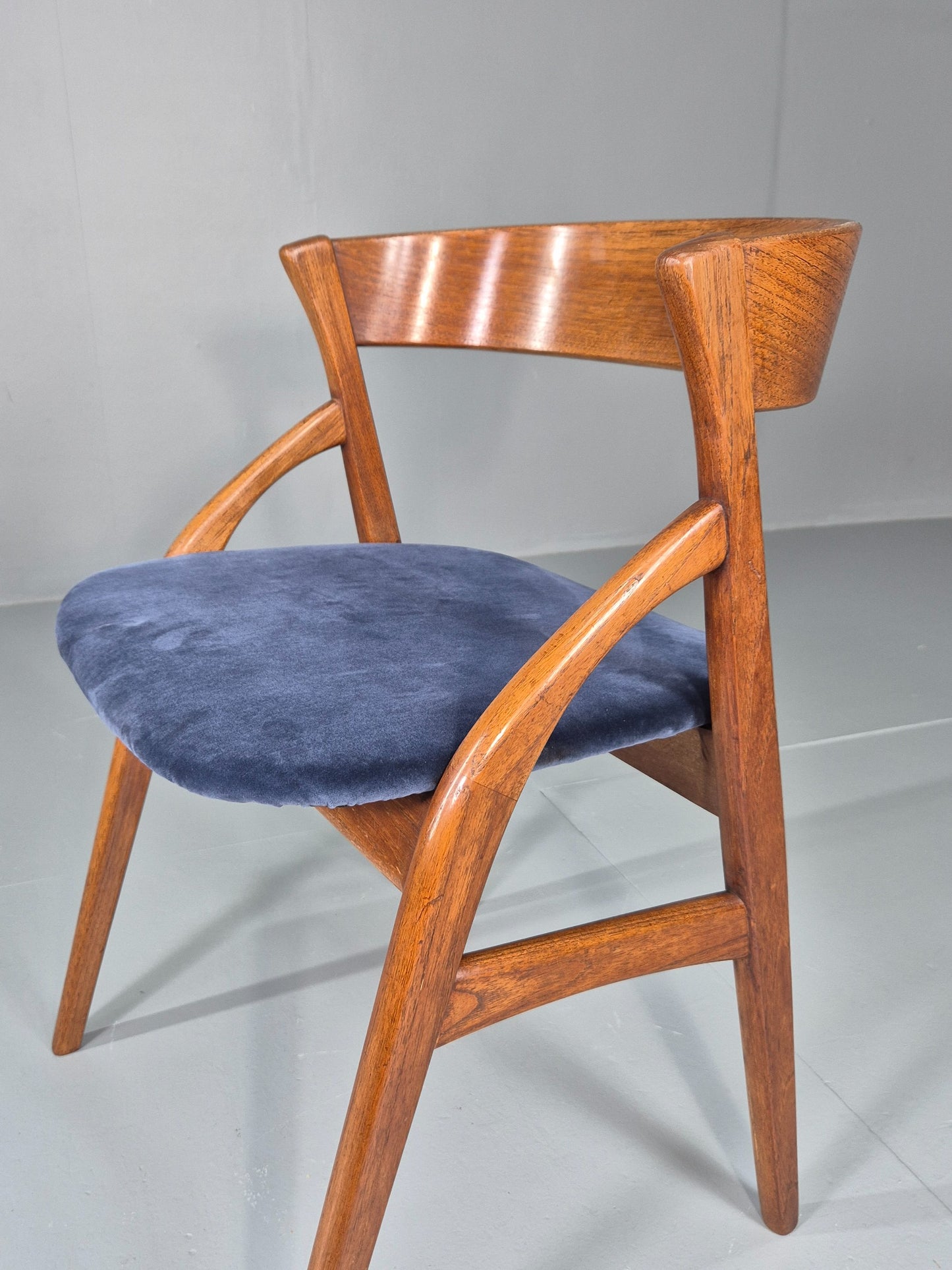 Vintage Teak Dining Chair Mid Century Design Dyrlund New Upholstery  EB12481