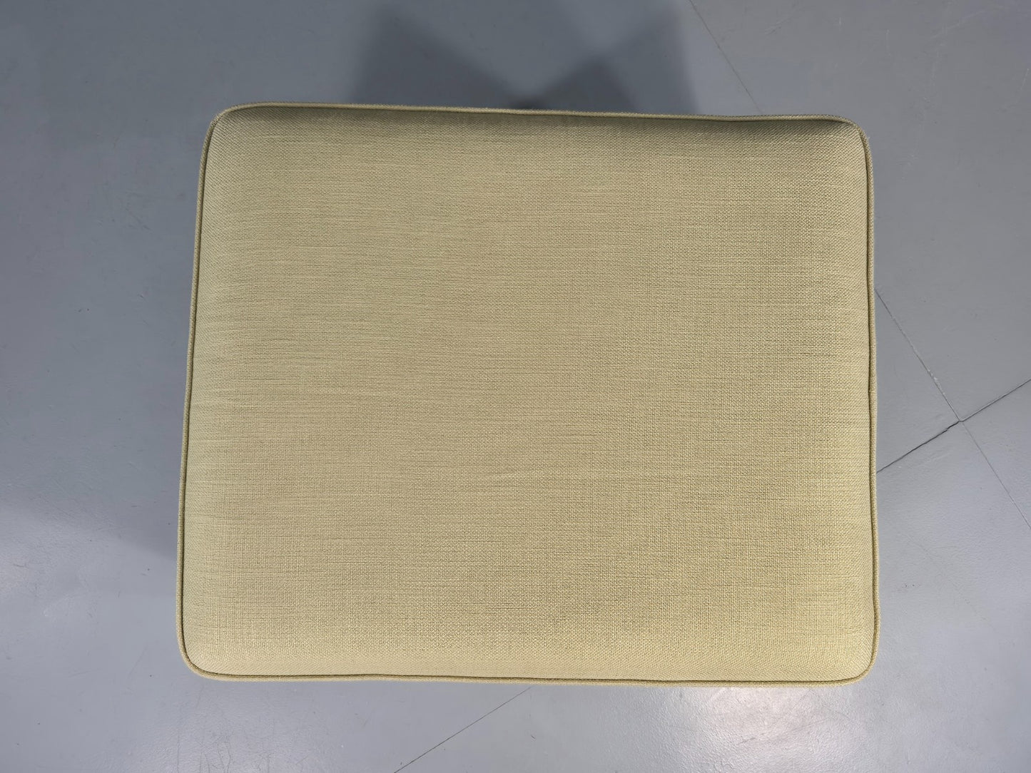 Vintage Mid Century Footstool Green Wool Teak Frame 1970s Retro EB12158