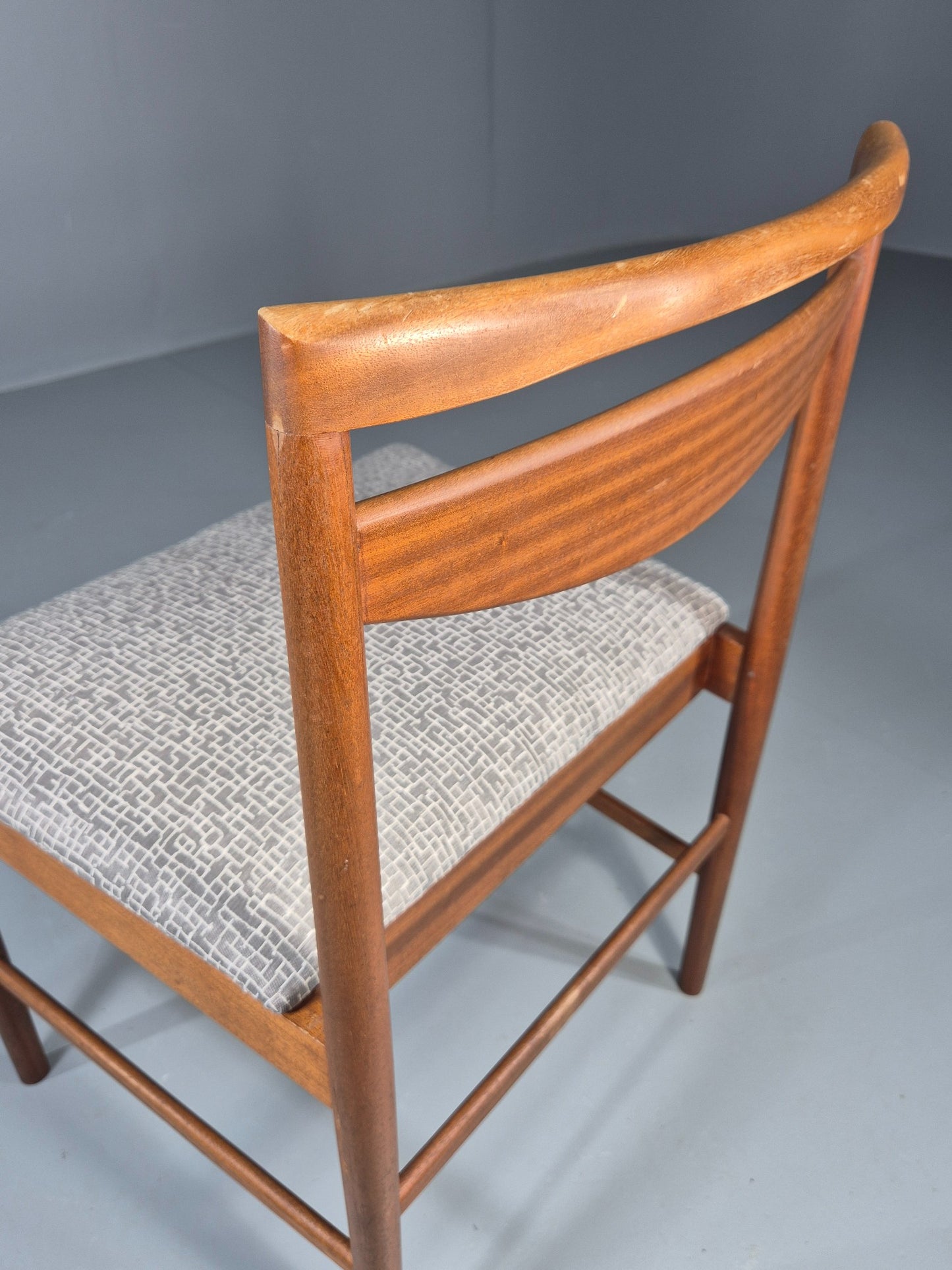 Single Vintage McIntosh Dining Chair Model 9433 Teak New Upholstery EB12309